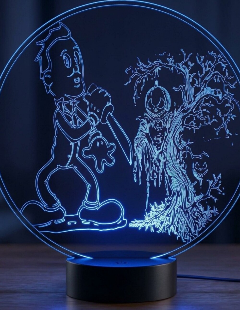 Michael Myers Halloween  LED Halloween Acrylic Art Lamp - Personalized